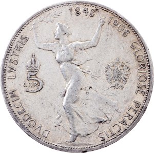 Franz Joseph I., 5 Kronen 1908, Vienna