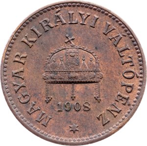 Franz Joseph I., 2 Filler 1908, KB, Kremnitz