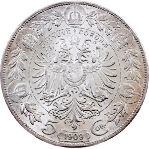 Franz Joseph I., 5 Kronen 1909, Vienna
