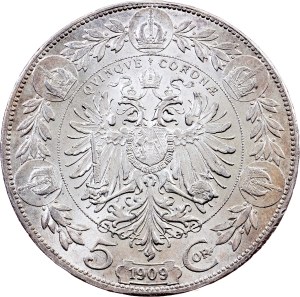 Franz Joseph I., 5 Kronen 1909, Vienna