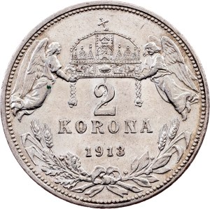 Franz Joseph I., 2 Korona 1913, KB, Kremnitz