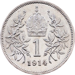 Franz Joseph I., 1 Krone 1914, Vienna