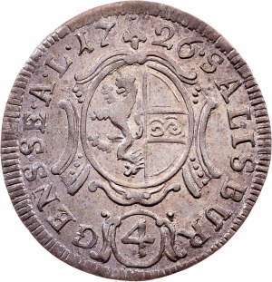 Franz Anton von Harrach, 4 Kreuzer 1726, Salzburg