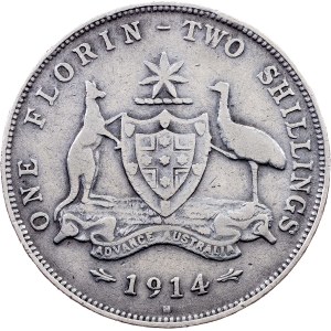 Australia, 1 Florin 1914, Heaton