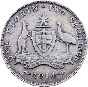 Australia, 1 Florin 1914, Heaton