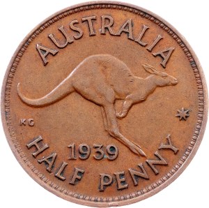 Australia, 1/2 Penny 1939, Melbourne
