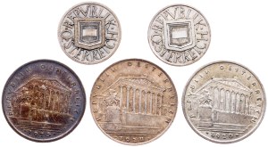Austria, 1/2 Schilling, 1 Schilling 1924, 1925, 1926, Vienna