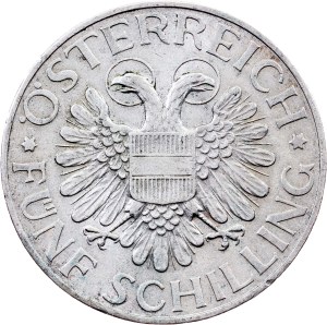 Austria, 5 Schilling 1934, Vienna