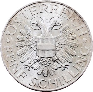 Austria, 5 Schilling 1935, Vienna