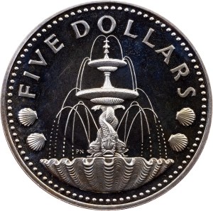 Barbados, 5 Dollars 1973, Wawa