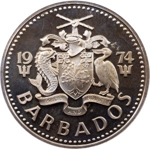 Barbados, 5 Dollars 1974, Wawa