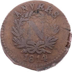 Belgium, 5 Centimes 1814, Naval arsenal, Antwerp