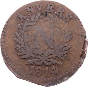 Belgium, 5 Centimes 1814, Naval arsenal, Antwerp