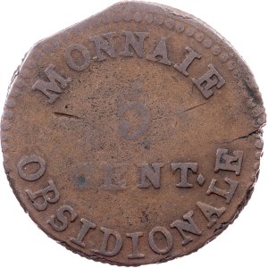 Belgium, 5 Centimes 1814, Naval arsenal, Antwerp