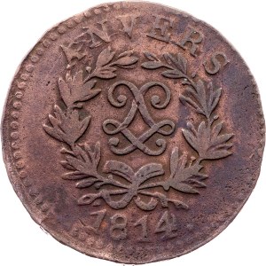 Belgium, 5 Centimes 1814, Naval arsenal, Antwerp