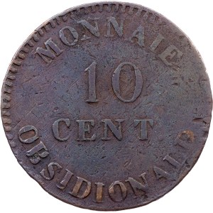 Belgium, 10 Centimes 1814, Naval arsenal(?), Antwerp