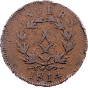 Belgium, 10 Centimes 1814, R - Wolschot, Antwerp