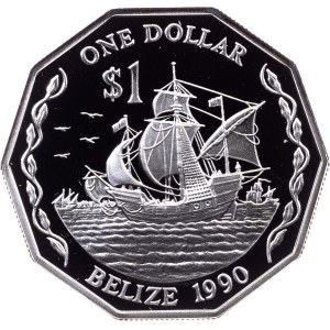 Belize, 1 Dollar 1990, Llantrisant