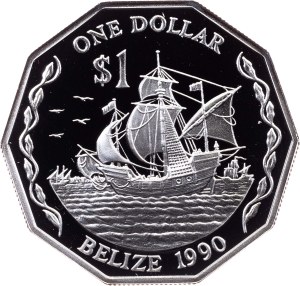 Belize, 1 Dollar 1990, Llantrisant