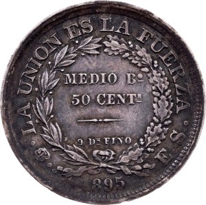 Bolivia, 50 Centavos 1895, Potosi