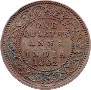 British India, 1/4 Anna 1862, Madras