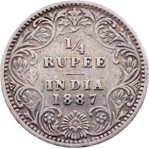 British India, 1/4 Rupee 1887, Bombay