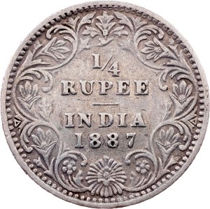 British India, 1/4 Rupee 1887, Bombay
