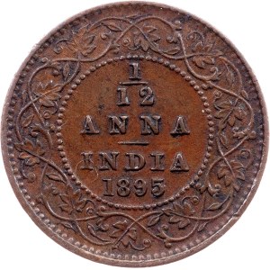 British India, 1/12 Anna 1895, Calcutta