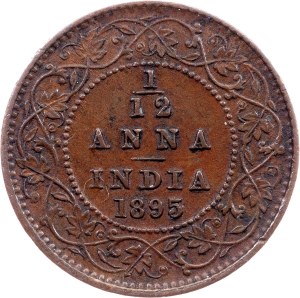 British India, 1/12 Anna 1895, Calcutta