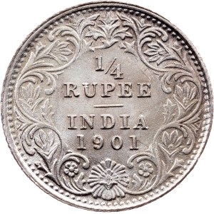 British India, 1/4 Rupee 1901, Calcutta