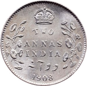 British India, 2 Annas 1908