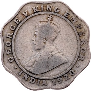 British India, 4 Annas 1920, Bombay