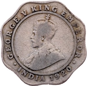 British India, 4 Annas 1920, Bombay