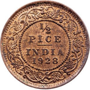 British India, 1/2 Pice 1928, Calcutta