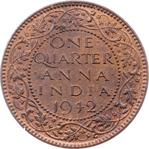 British India, 1/4 Anna 1942, Calcutta