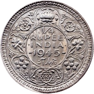 British India, 1/4 Rupee 1945, Bombay