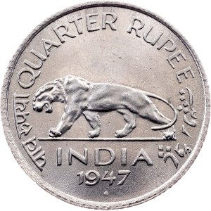 British India, 1/4 Rupee 1947, Bombay