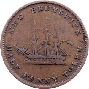 Canada, 1/2 Penny Token 1843