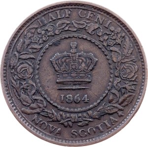 Canada, 1/2 Cent 1864, London