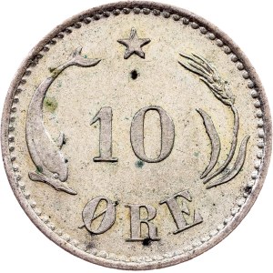 Denmark, 10 Ore 1899, Copenhagen