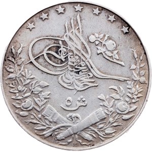 Egypt, 5 Qirsh 1327 (1913), Heaton