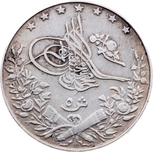 Egypt, 5 Qirsh 1327 (1913), Heaton