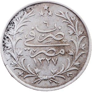 Egypt, 5 Qirsh 1327 (1913), Heaton