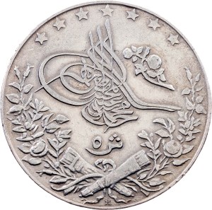 Egypt, 5 Qirsh 1327 (1913), Heaton