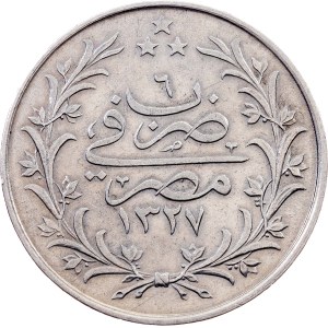 Egypt, 5 Qirsh 1327 (1913), Heaton