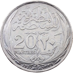 Egypt, 20 Piastres 1335 (1917), Heaton