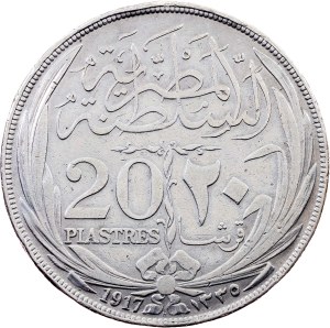 Egypt, 20 Piastres 1335 (1917), Heaton