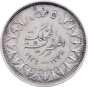 Egypt, 5 Qirsh 1358 (1939), London