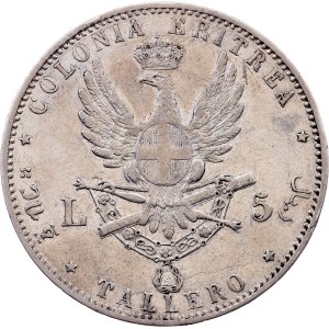 Eritrea, 5 Lire 1891, Rome