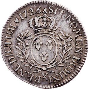 France, 1/5 Ecu 1726, X, Amiens